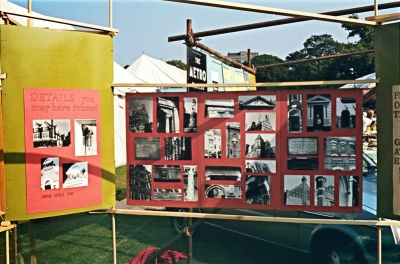 Autumn show, Town Park, 1982
The display headed "Details you may have missed" shows photographs of interesting architectural details on local buildings.
Keywords: 1980s;Enfield Preservation Society;EPS;exhibitions;Town Show