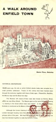 A walk around Enfield Town
The first version of this leaflet. Illustrations by Alan Skilton, ARIBA; text by Miss Eve Price, MBE.
Keywords: 1960s;heritage_walks;leaflets