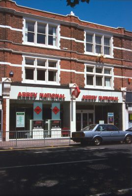Abbey National Building Society, 1993
Brass balls pawnbrokers sign visible at first floor level
Keywords: banks;signs