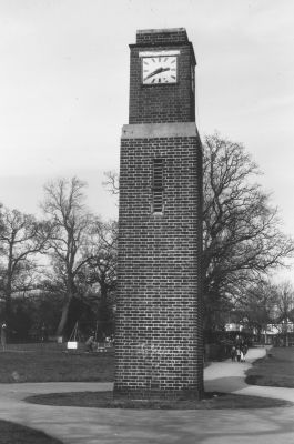 Clock tower, de Bohun Park 
In the playing field south of Bramley Road
Keywords: clock towers;Cockfosters;Oakwood;playing fields;Grade II listed