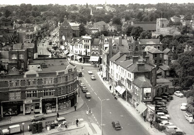 Southbury Road, Genotin Road and The Town
Photograph taken in the late 1960s from Bovril House (later renamed New River House) by Mrs Valerie Martin (neé Jemmett)
