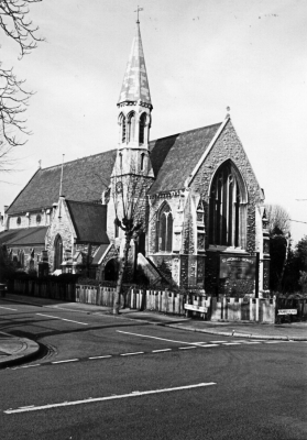 St Michael at Bowes church, Whittington Road
This is the original church designed by Sir George Gilbert Scott in 1874 which was demolished in 1987 and replaced by a modern church.
Keywords: churches;1870s