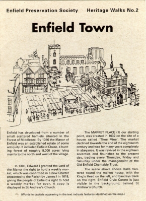 Heritage walks no.2: Enfield Town (1995)
Keywords: 1990s;heritage_walks;leaflets;The Town