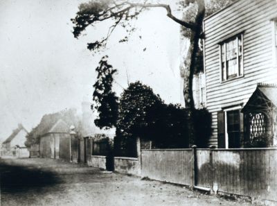 Wood House
View north along Chase Side from junction with Parsonage Lane, with Wood House on the right. 
Keywords: houses;weatherboarding