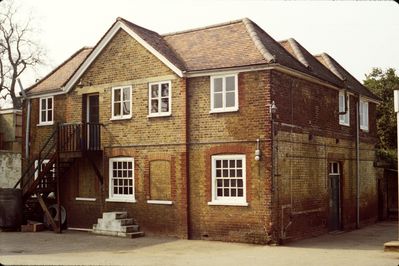 Enfield Court former stable block, 1980
Now part of Enfield Grammar School.
Keywords: 1980s;stables;schools