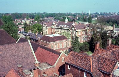 NW view from St Andrew's Church tower
Keywords: aerial;schools