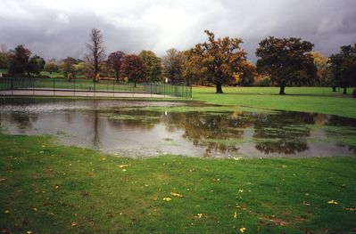 Flooding in the Town Park, October 1993
Near the tennis courts
Keywords: floods;parks;1990s