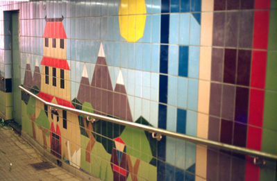 Tiled mosaic in the A10 underpass
EPS art project.
Keywords: art