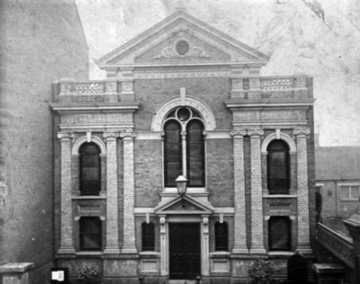 Ebenezer Baptist Chapel
The first Enfield Baptist church (1875) in London Road, on a site later occupied by Woolworths. 

[i]Reproduction right held by Enfield Local Studies Library and Archive.[/i]
Keywords: chapels