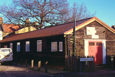 Jubilee Hall exterior, 1991
Keywords: Jubilee Hall;Enfield Preservation Society;EPS;EP1