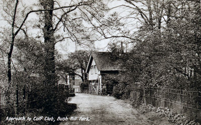 Approach to Bush Hill Golf Club
Keywords: golf courses;demolished buildings;postcards