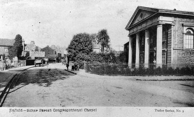 Baker Street congregational chapel
Keywords: horse-drawn vehicles;chapels;demolished buildings;postcards