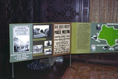 Launch of "The story of Enfield Chase"
In the Tudor Room, 6th November, 1984. 
Keywords: 1980s;books;Enfield Preservation Society;EPS;events;Tudor Room;exhibitions