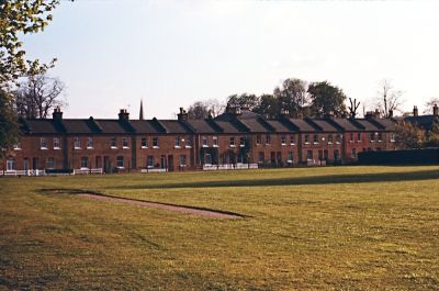 Terraced houses, Holly Walk, from playing fields
Keywords: houses;playing fields