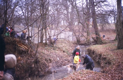 Hilly Fields Park protest walk, 1997
First protest walk about wall; footpath no. 10 end of wall.
Keywords: 1990s;footpaths;footpath walks;FP6;walls