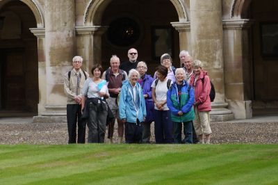 In front of Emmanuel College Chapel
