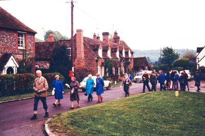 First ever coach walk
Led by Don Gresswell. Chilton Hills, at Turville, May 1972
