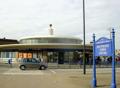 Southgate Underground station
Southgate circus, showing the Underground station designed by Charles Holden and opened on 13 March 1933
Keywords: Grade II* listed;rail transport;railway stations