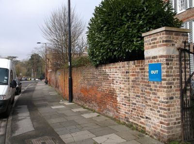 Clay Hill. Bramley House Court: forecourt wall.
Keywords: walls;locally listed;Clay Hill