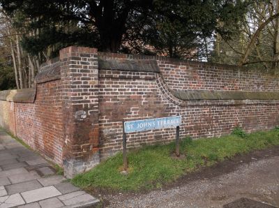 Clay Hill. Bramley House Court: forecourt wall.
Keywords: walls;locally listed;Clay Hill